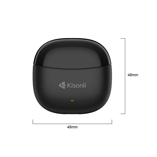 Kisonli Tws F6 Bluetooth Earbuds with Wireless Charging Case & Noise Reduction