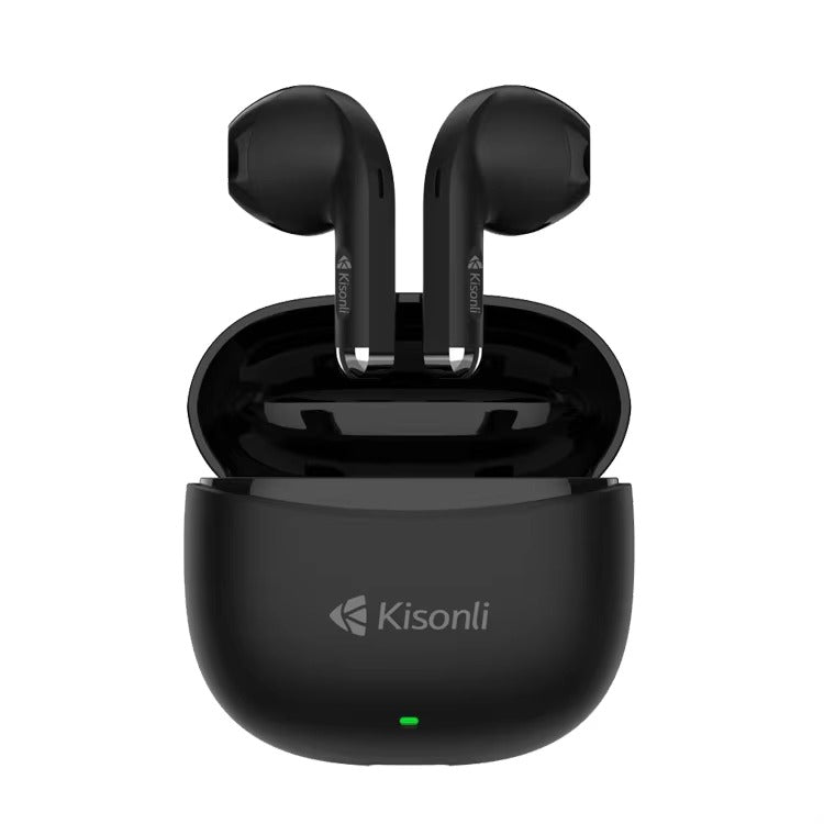 Kisonli Tws F6 Bluetooth Earbuds with Wireless Charging Case & Noise Reduction