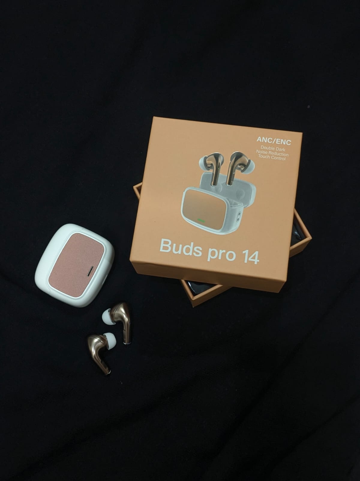 True Wireless Earbuds Bluetooth 5.4 with Quad Mic ENC, Up to 70 Hours Playtime, 13mm Drivers, Low Latency Mode, Touch Controls and Charging Case (Brown)