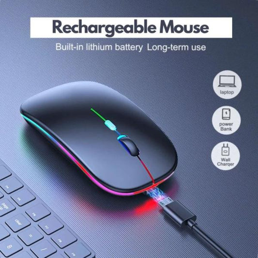 HP W10 Wireless RGB Bluetooth, Wireless, Rechargeable Slim Mouse