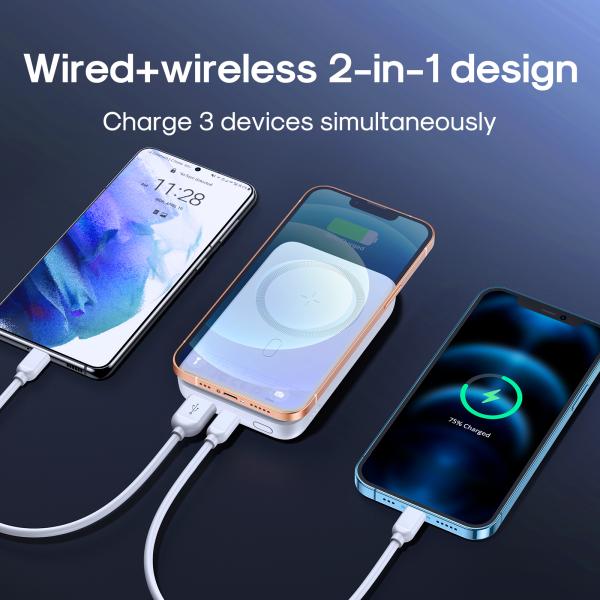 Joyroom Jr-w020 20w Wireless Power Bank 10000mah White/Black