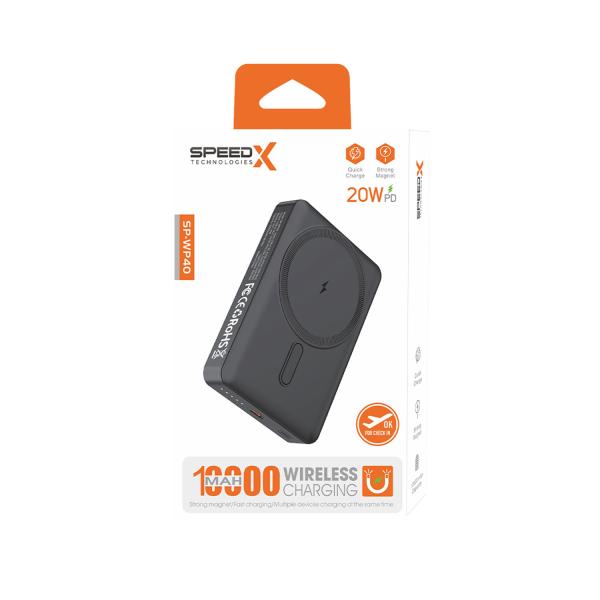 SpeedX Sp-wp40 10000mah Magnetic Wireless Power Bank 20w Pd Fast Charging