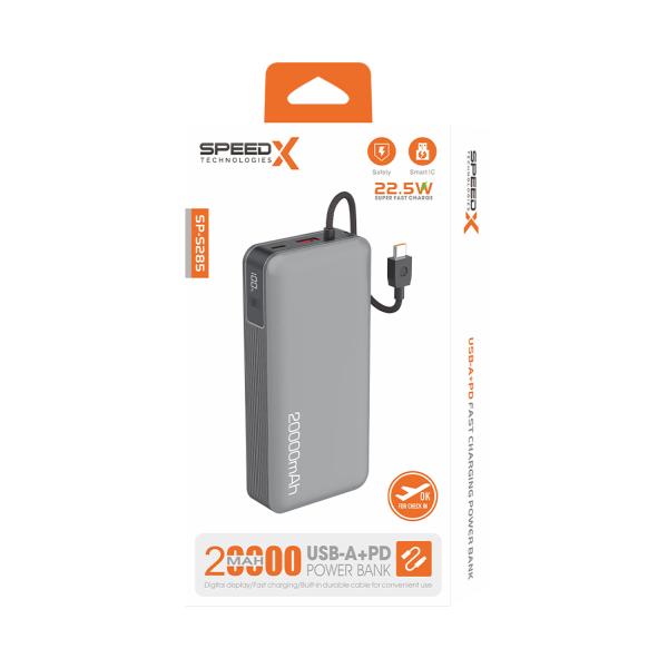 SpeedX Sp-s285 22.5w 20000mah Super-Fast Charging Power Bank