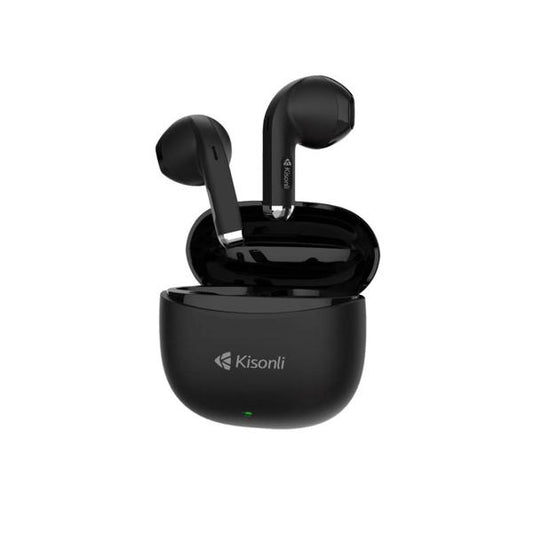 Kisonli Tws F6 Bluetooth Earbuds with Wireless Charging Case & Noise Reduction
