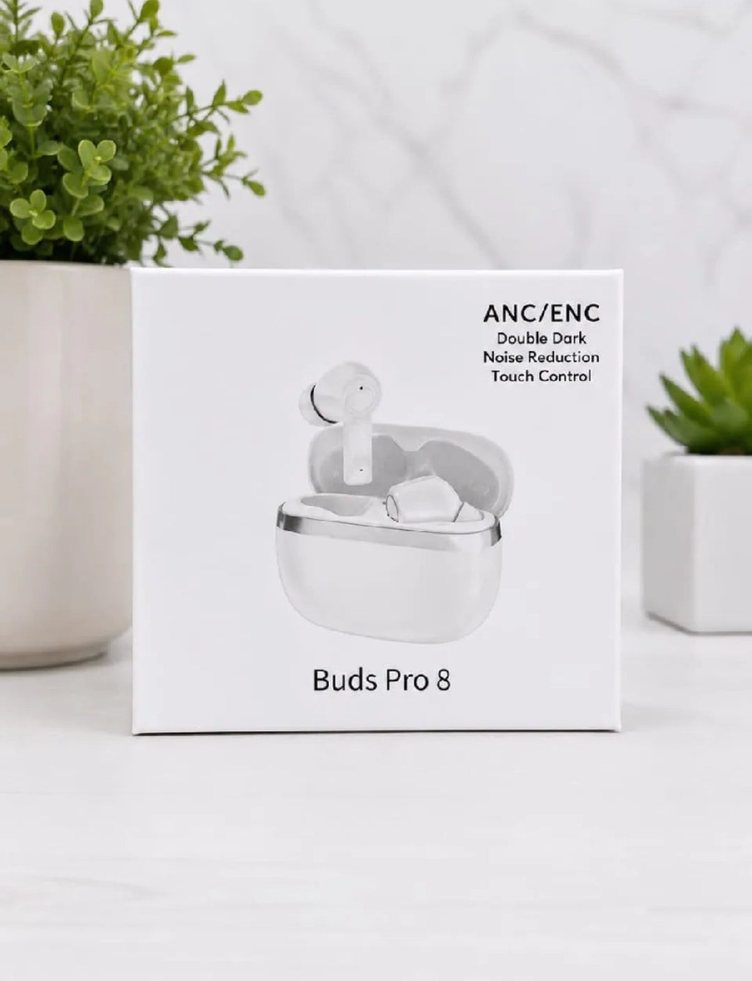 Buds Pro 8 ANC/ENC Wireless Bluetooth Earbuds | Bluetooth 5.3 | Deep Bass HD Sound | Touch Control | Noise Cancelling | Fast Charging | Long Battery | TWS Earphones for Android