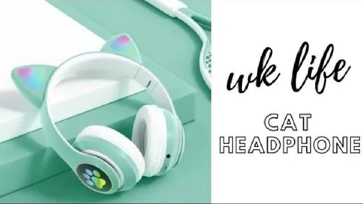New STN 28 Cat Ear Bluetooth 5.0 Stereo Headset with RGB Lighting, Microphone, TF Card Support, and Universal Compatibility