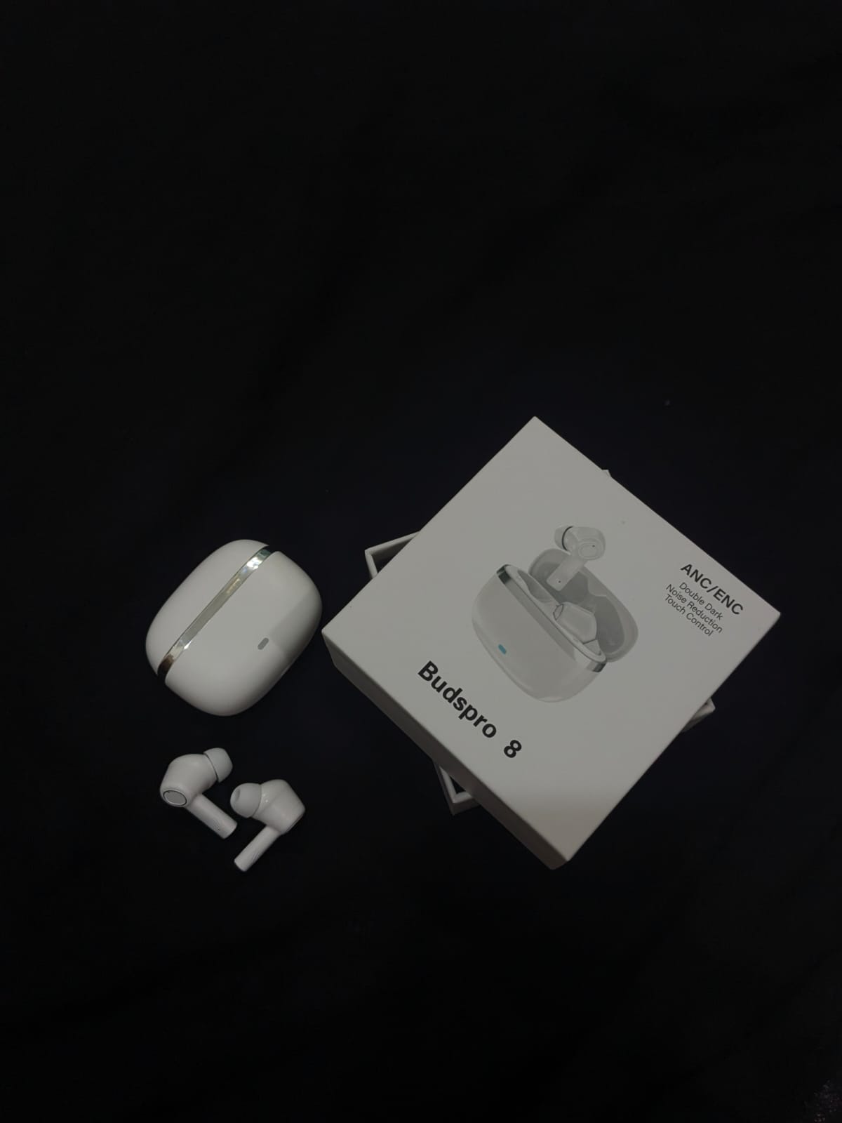 Buds Pro 8 ANC/ENC Wireless Bluetooth Earbuds | Bluetooth 5.3 | Deep Bass HD Sound | Touch Control | Noise Cancelling | Fast Charging | Long Battery | TWS Earphones for Android