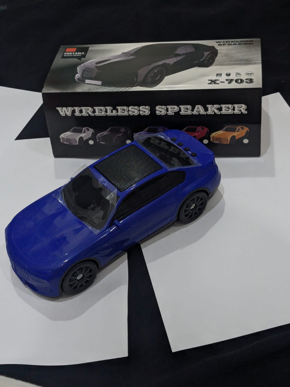 X-703 Car Shape Wireless Bluetooth Speaker – Powerful Sound, Stylish Design & Portable Music!