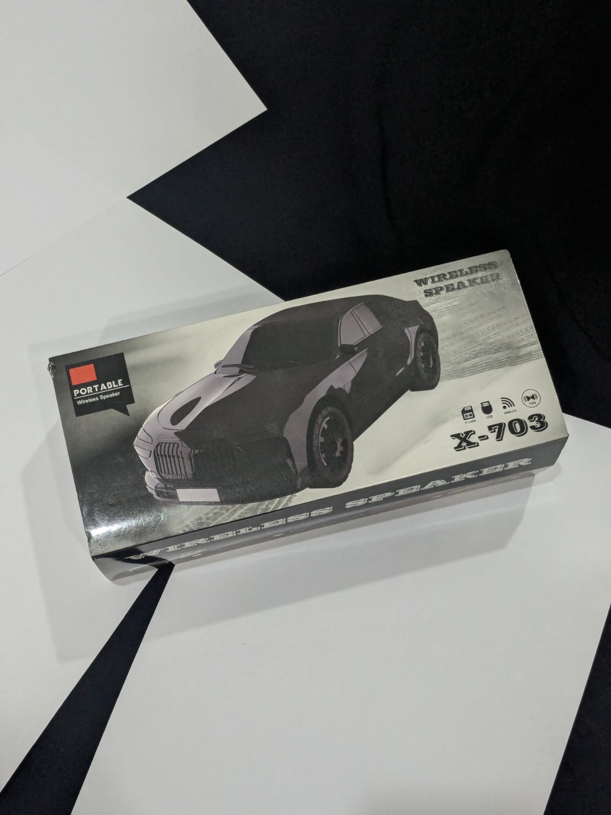 X-703 Car Shape Wireless Bluetooth Speaker – Powerful Sound, Stylish Design & Portable Music!