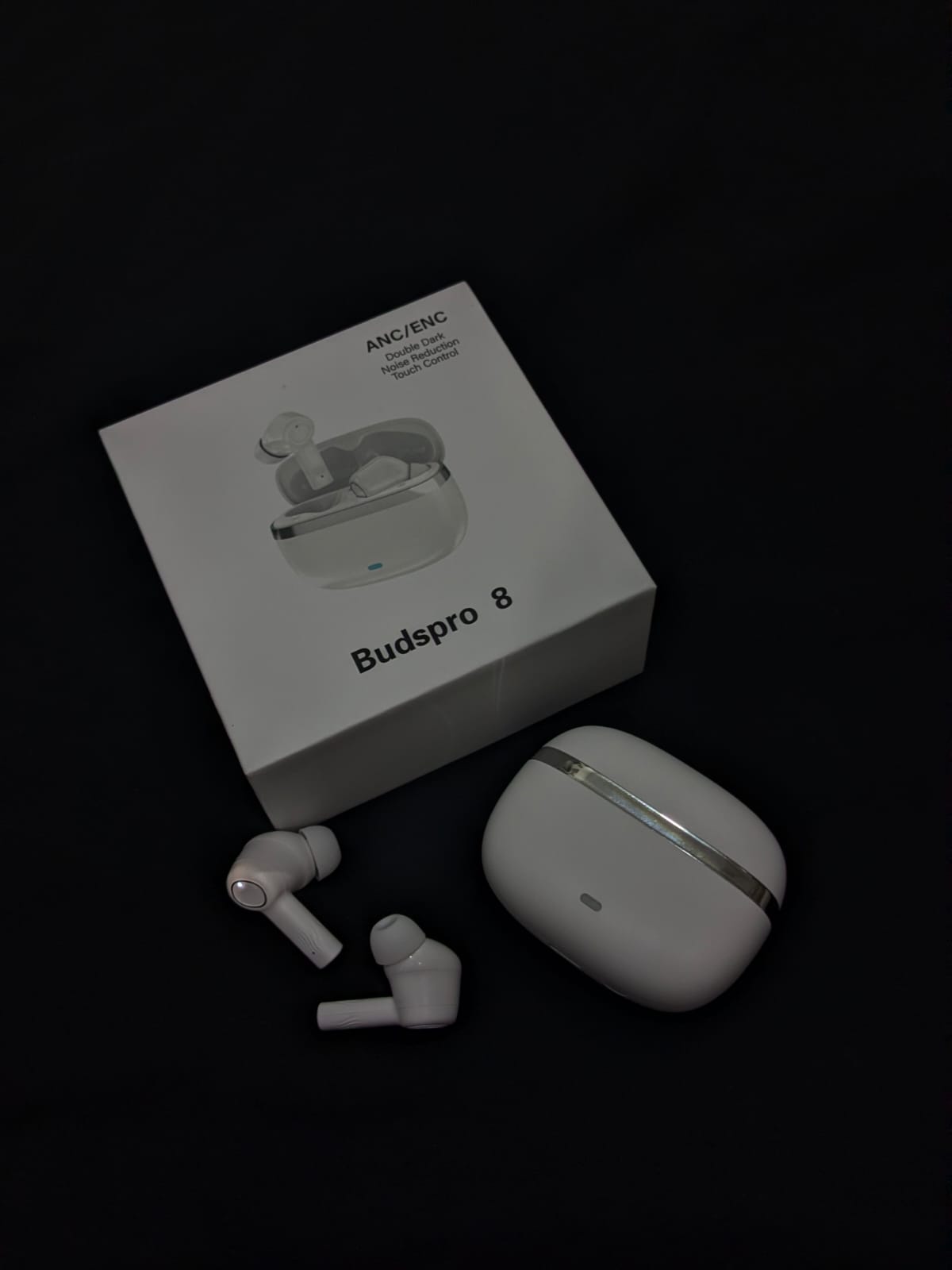 Buds Pro 8 ANC/ENC Wireless Bluetooth Earbuds | Bluetooth 5.3 | Deep Bass HD Sound | Touch Control | Noise Cancelling | Fast Charging | Long Battery | TWS Earphones for Android