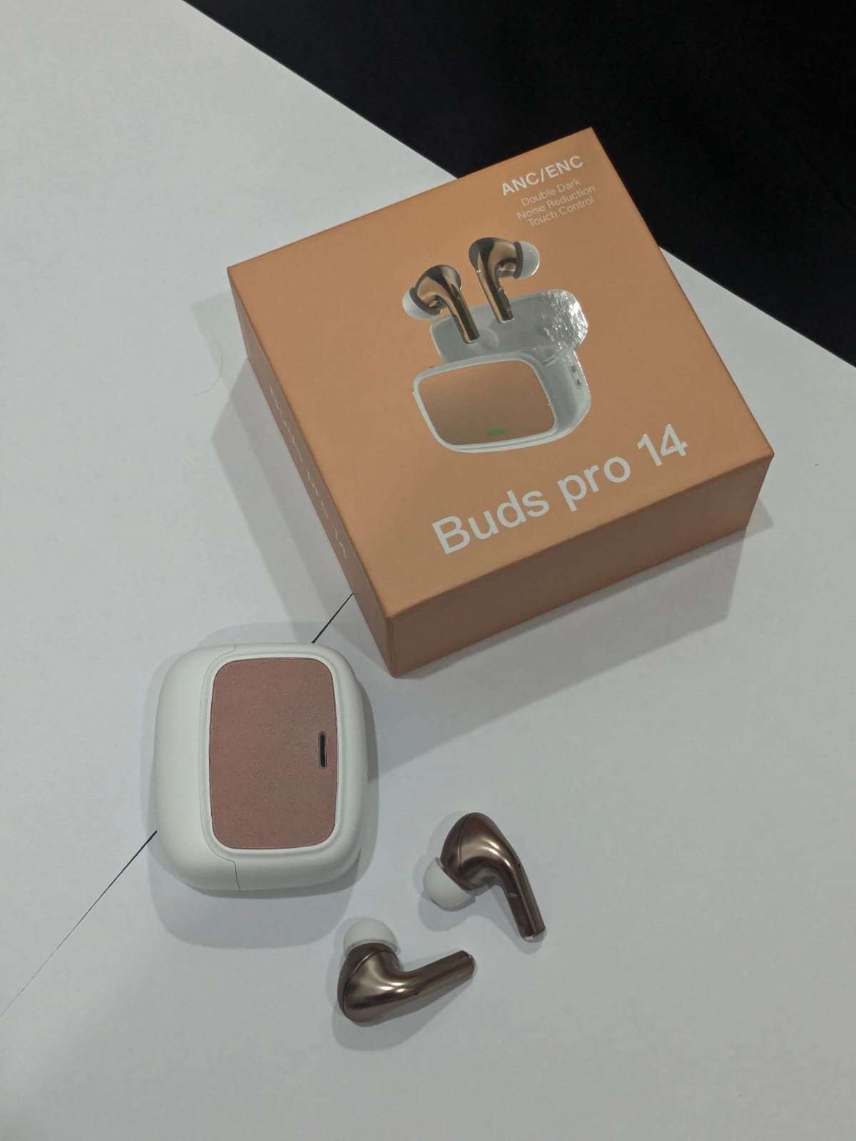True Wireless Earbuds Bluetooth 5.4 with Quad Mic ENC, Up to 70 Hours Playtime, 13mm Drivers, Low Latency Mode, Touch Controls and Charging Case (Brown)